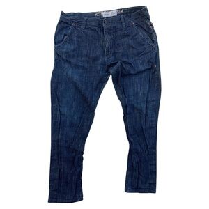 Orisue Men Size 36 x 34 Classic Straight Leg Blue Rethink Denim Dark Wash Jeans